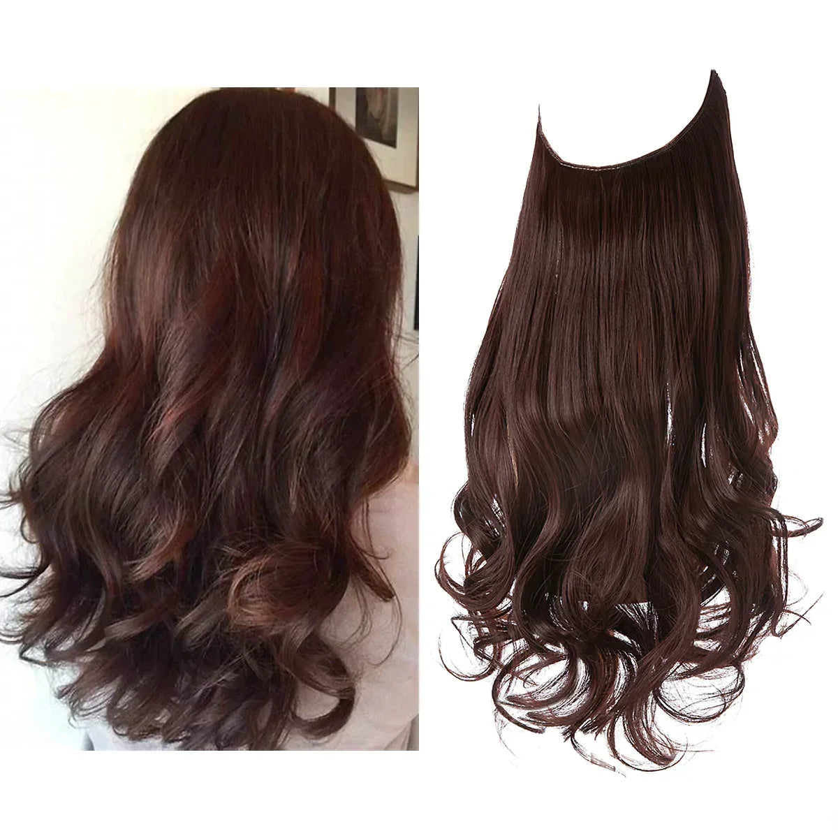 Extensions de cheveux naturels, qualité Remy, volume et longueur sans démarcation