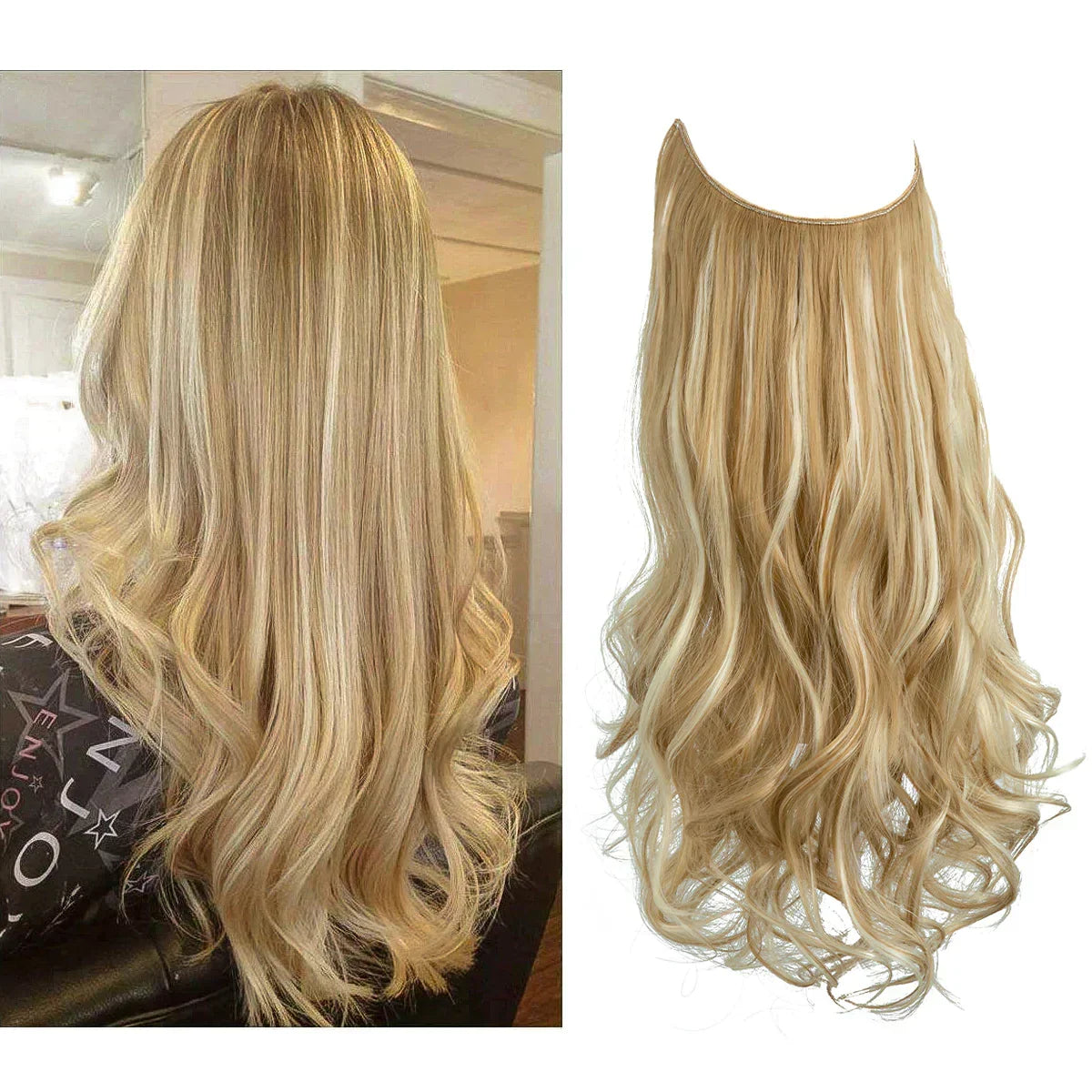 Extensions de cheveux naturels, qualité Remy, volume et longueur sans démarcation