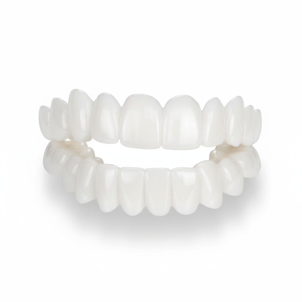 Facettes dentaires | couvre-dents esthétiques personnalisables | résine spéciale de qualité médicale | correction instantanée du sourire | pour la mâchoire supérieure et la mâchoire inférieure