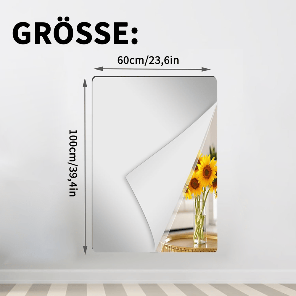 Feuille miroir flexible - incassable et sans danger