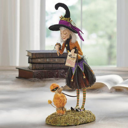 Figurine d’Halloween, décoration de sorcière faite main, résine