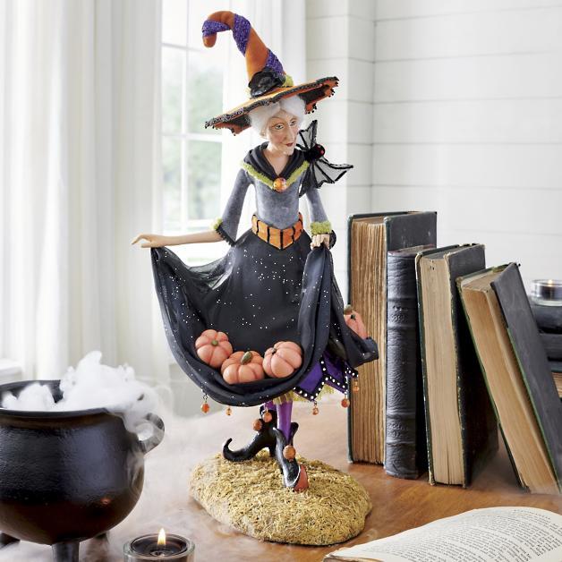 Figurine d’Halloween, décoration de sorcière faite main, résine