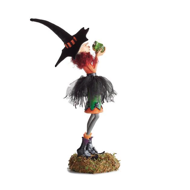 Figurine d’Halloween, décoration de sorcière faite main, résine