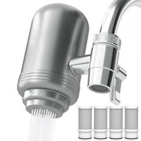 Filtre à eau en acier inoxydable NSF, filtration en 5 étapes pour une eau potable propre