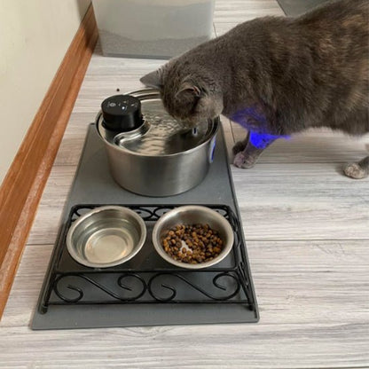 Fontaine à eau pour chat sans fil | hydratation à piles