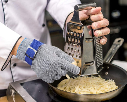 Gant anticoupure en maille d’acier inoxydable, apte au contact alimentaire