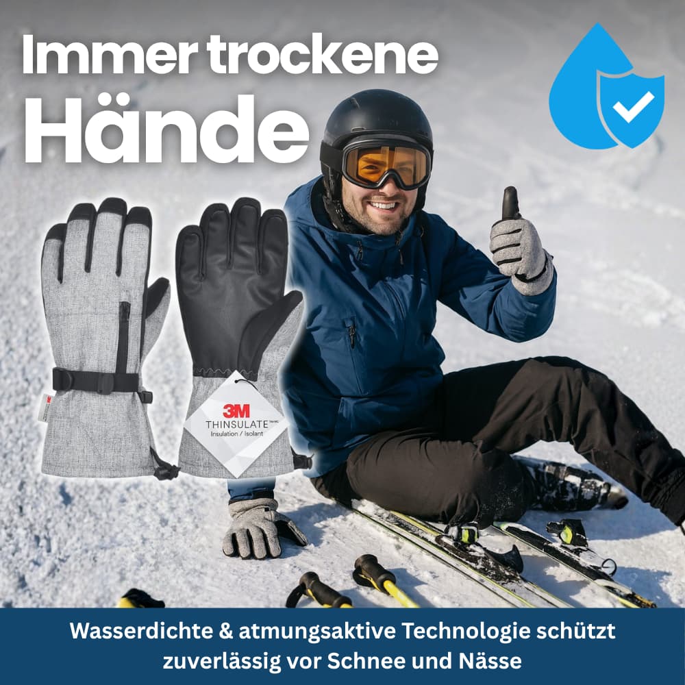 Gants d’hiver chauds et imperméables pour l’extérieur