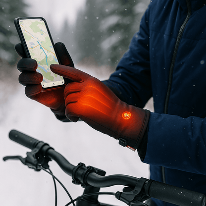 Gants d'hiver chauffants tactiles pour le vélo et le ski