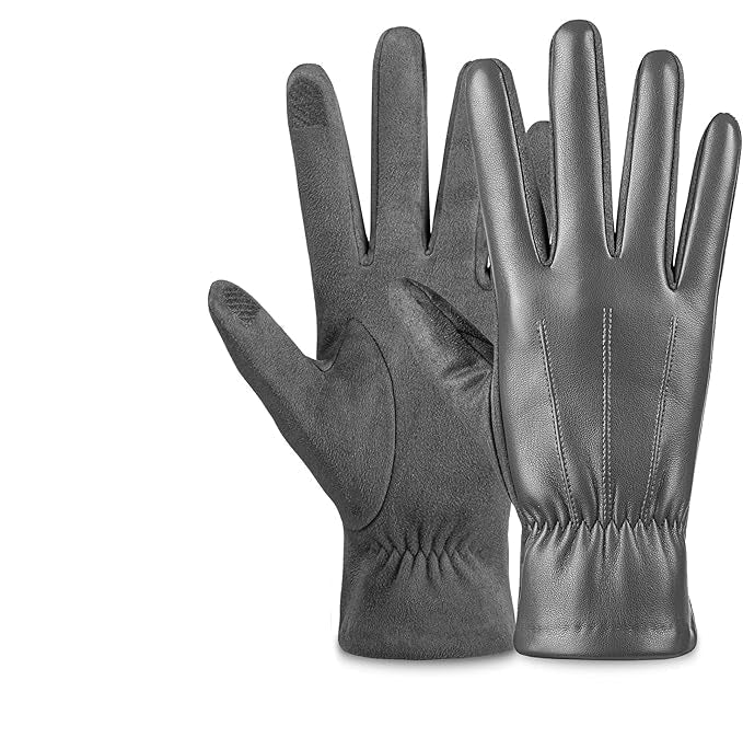 Gants d’hiver tactiles en daim