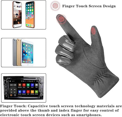 Gants d’hiver tactiles en daim