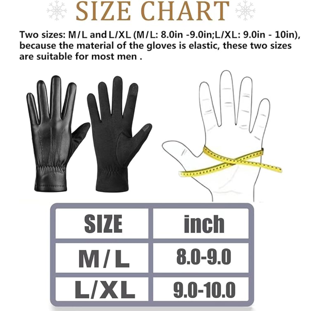 Gants d’hiver tactiles en daim