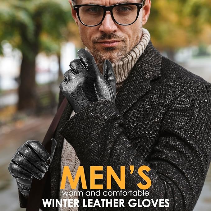 Gants d’hiver tactiles en daim