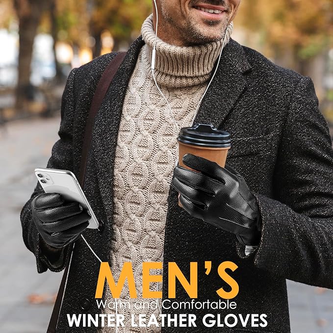 Gants d’hiver tactiles pour homme