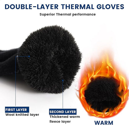 Gants d'hiver thermiques pour écran tactile