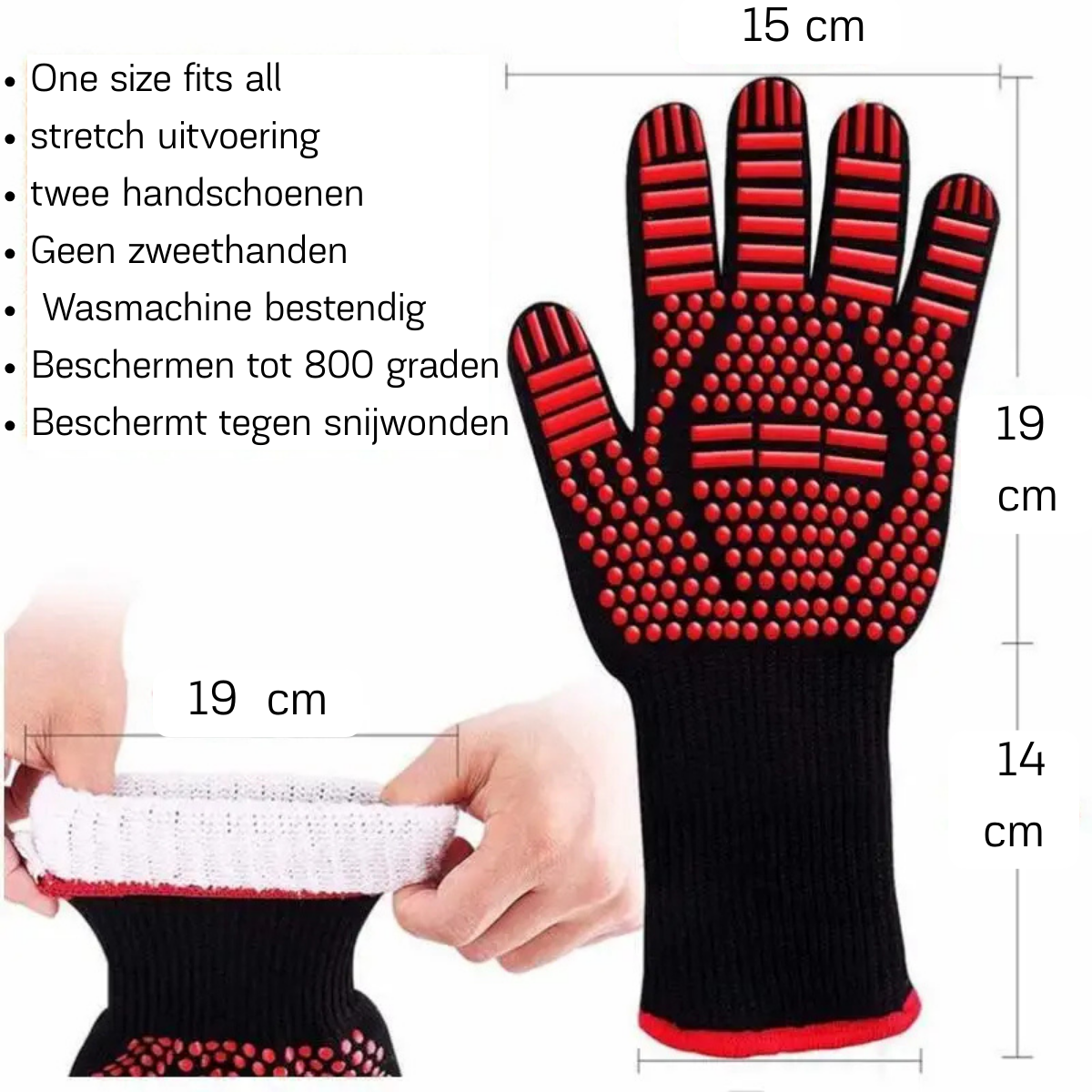 Gants de barbecue jusqu’à 800 °C