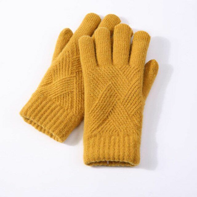 Gants en maille confortables femme