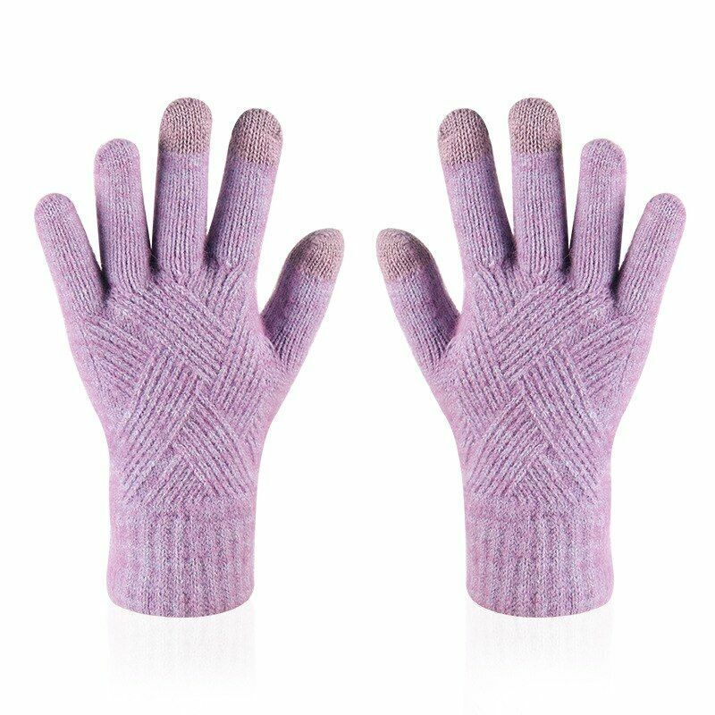 Gants en maille confortables femme