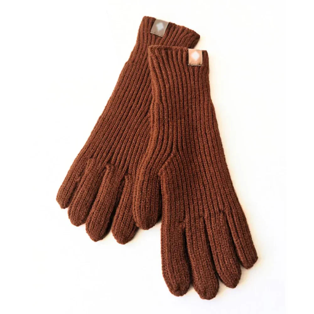Gants en maille décontractés pour femme