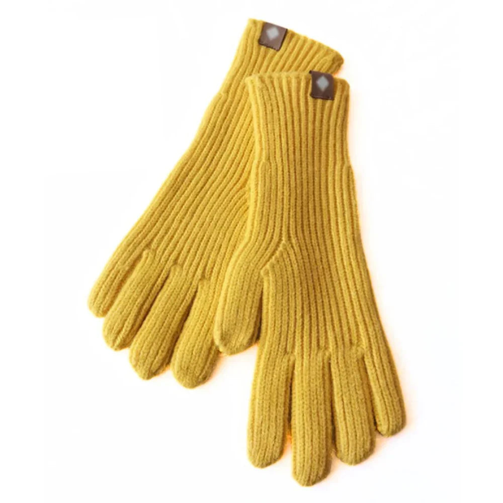 Gants en maille décontractés pour femme