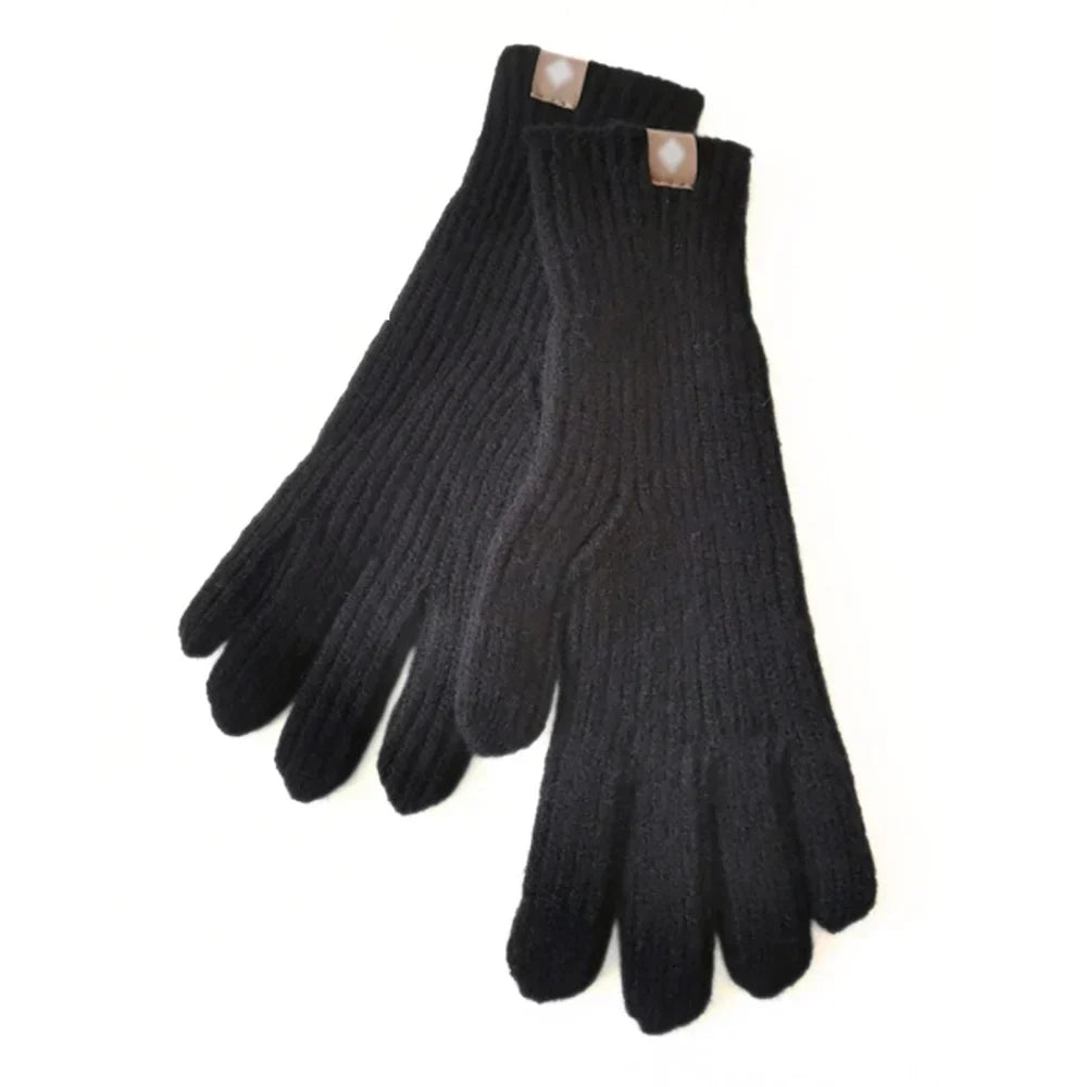 Gants en maille décontractés pour femme