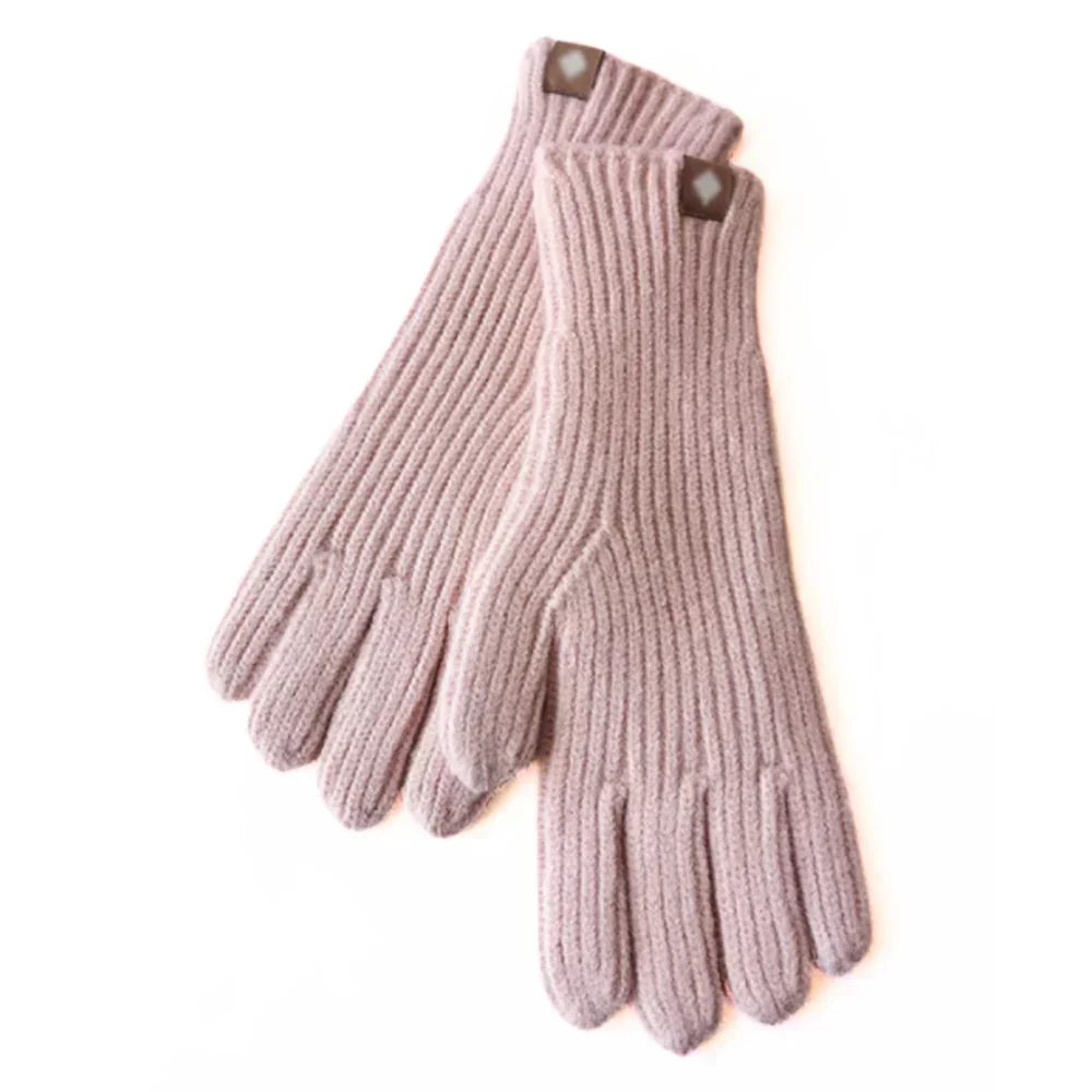 Gants en maille décontractés pour femme