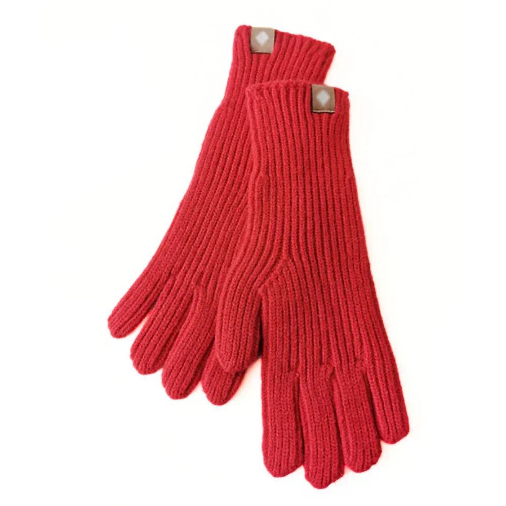 Gants en maille décontractés pour femme