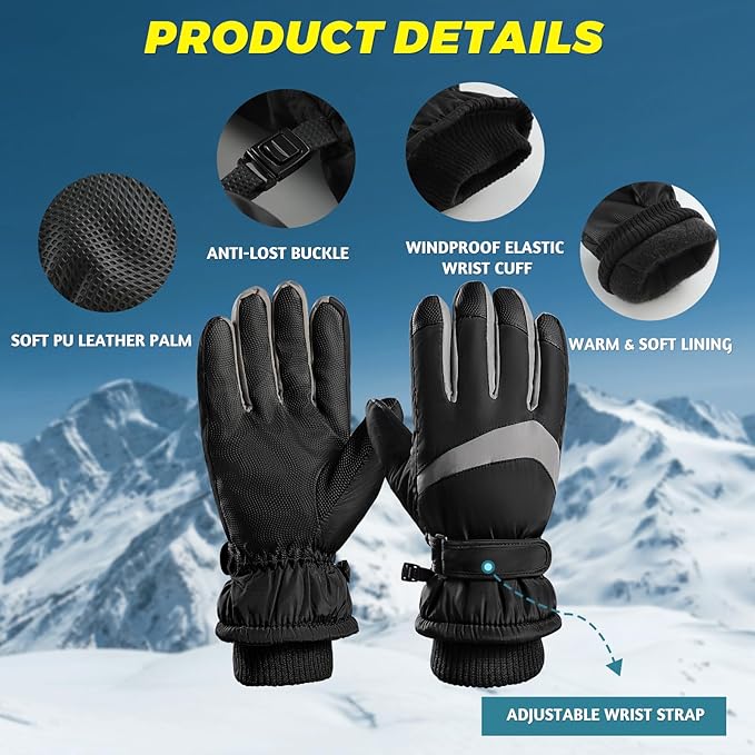 Gants tactiles d’hiver en polaire thermique