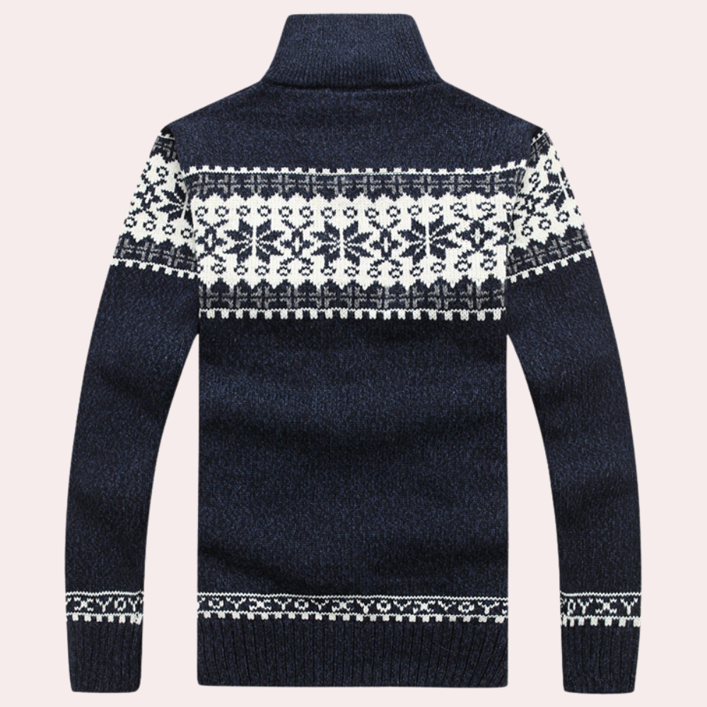Gilet à zip intégral à motif pour homme
