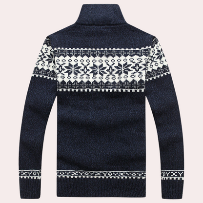Gilet à zip intégral à motif pour homme