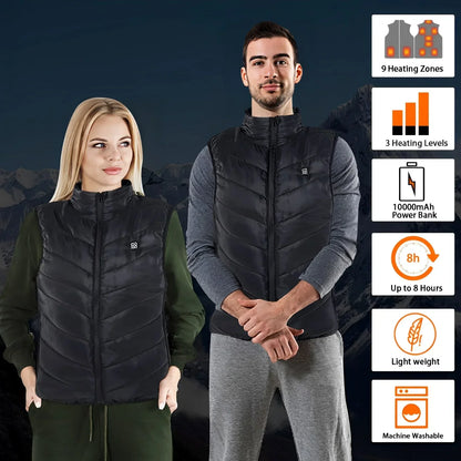 Gilet chauffant unisexe