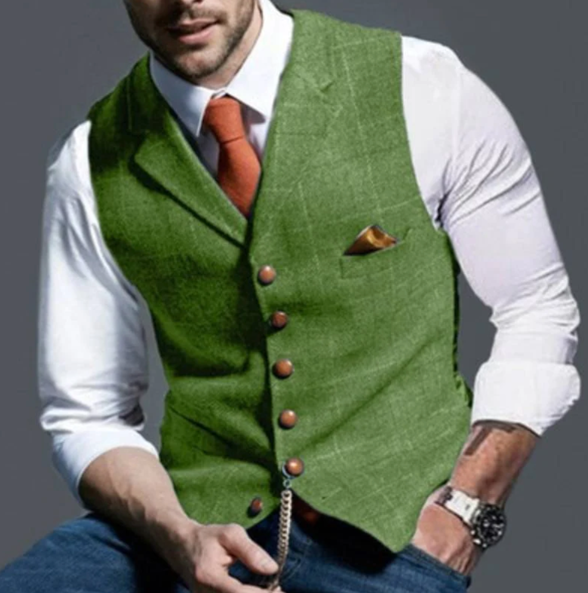Gilet de costume slim pour homme