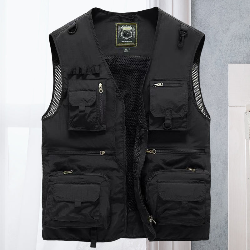 Gilet de plein air multi-poches - léger, respirant