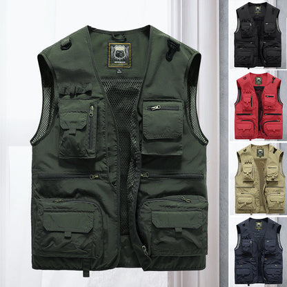Gilet de plein air multi-poches - léger, respirant
