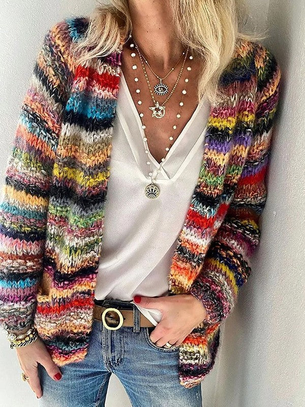 Gilet en maille ouvert pour femme