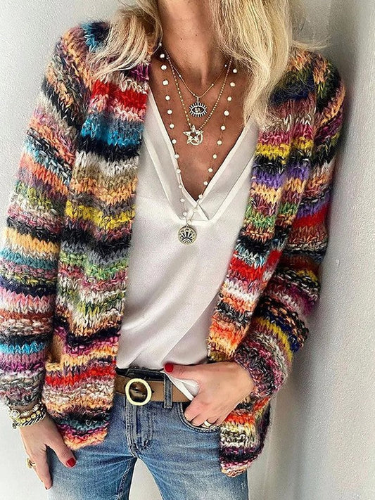 Gilet en maille ouvert pour femme