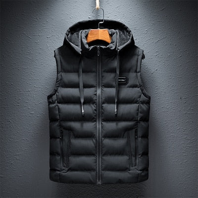 Gilet matelassé à capuche pour homme