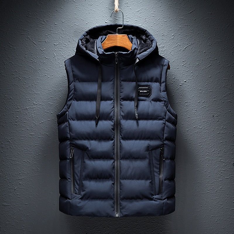 Gilet matelassé à capuche pour homme