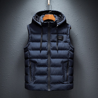 Gilet matelassé à capuche pour homme