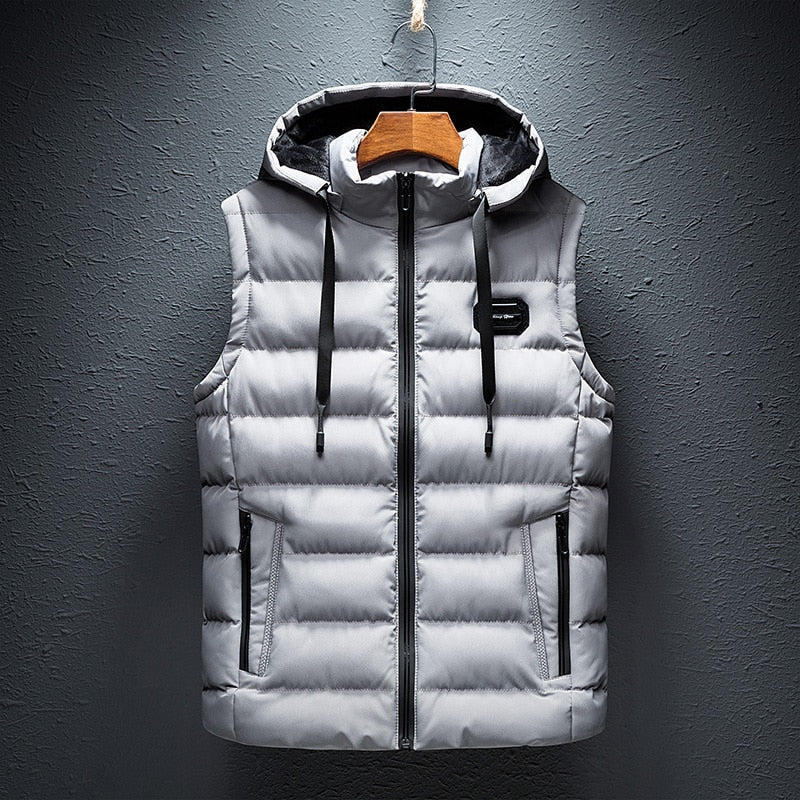 Gilet matelassé à capuche pour homme