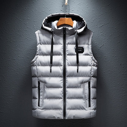 Gilet matelassé à capuche pour homme
