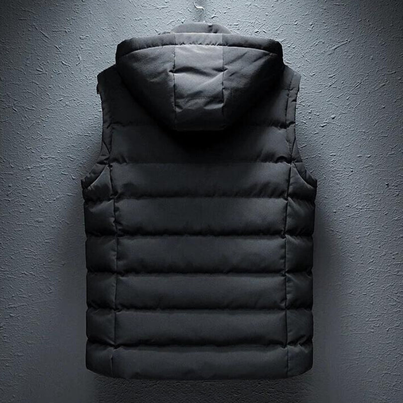 Gilet matelassé à capuche pour homme