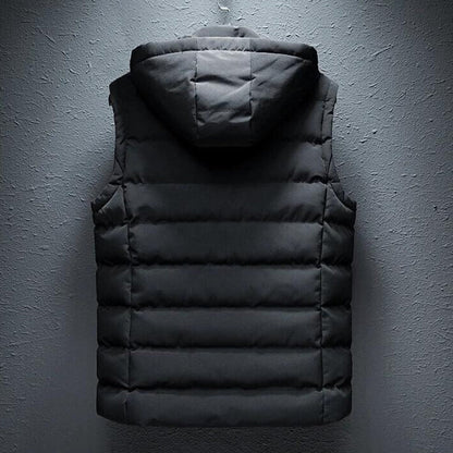 Gilet matelassé à capuche pour homme