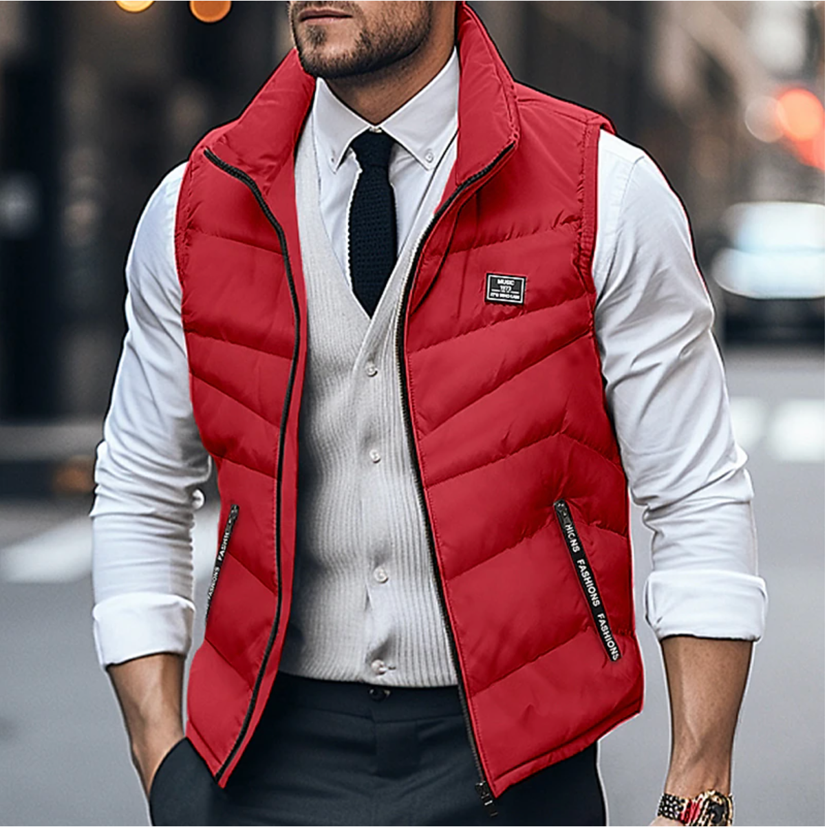 Gilet matelassé et rembourré pour homme
