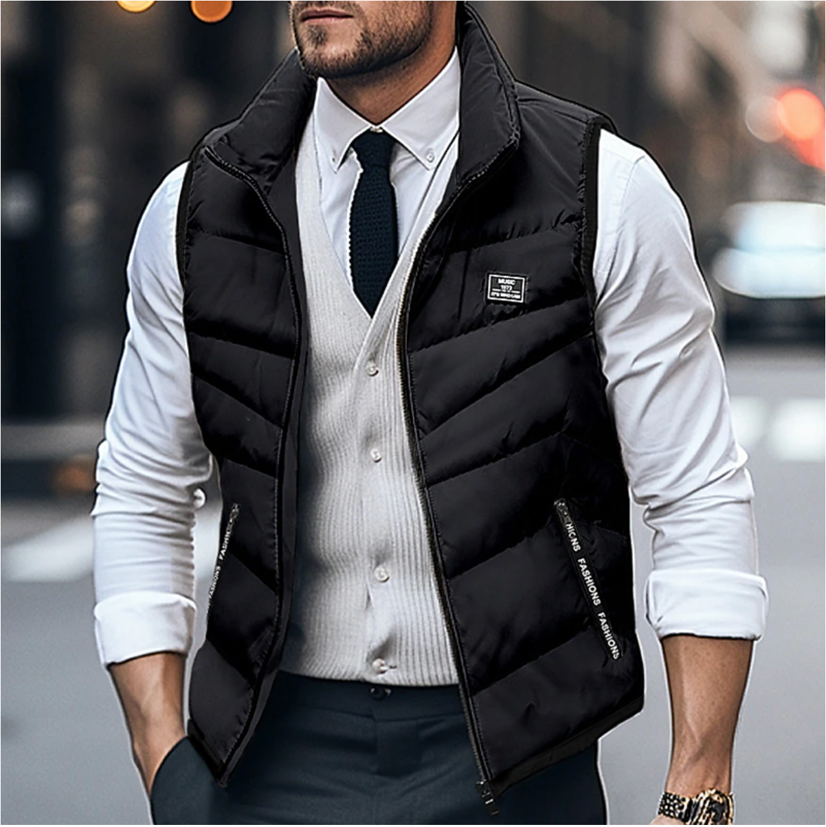 Gilet matelassé et rembourré pour homme