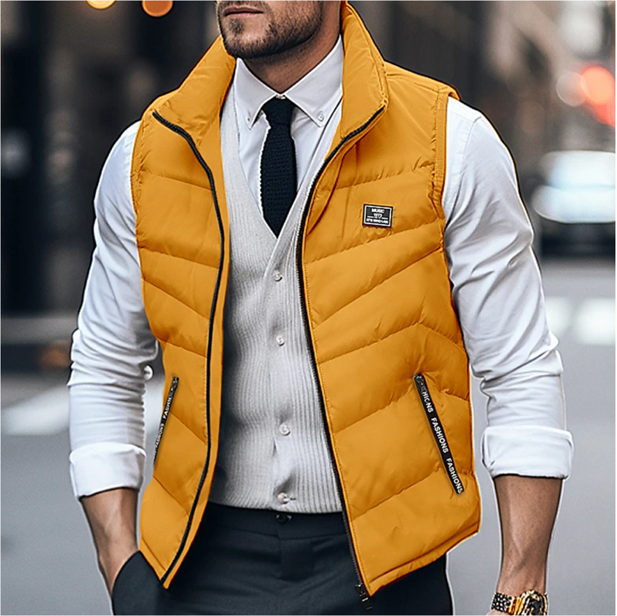 Gilet matelassé et rembourré pour homme