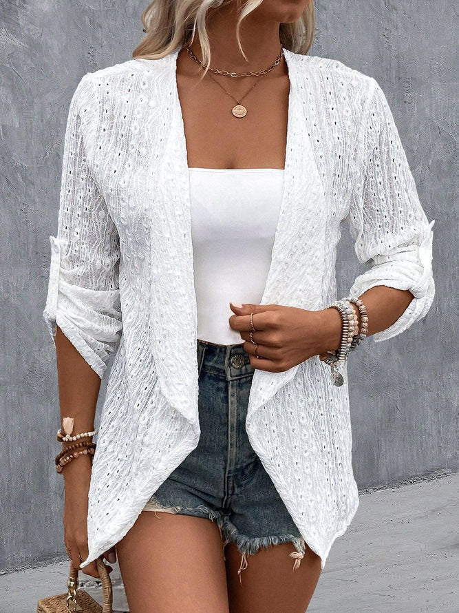 Gilet ouvert à manches longues pour femme