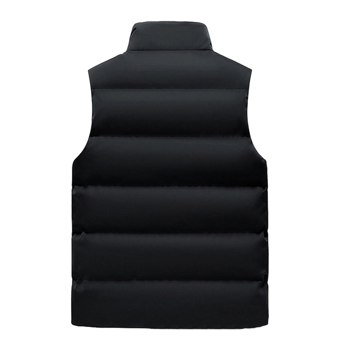 Gilet sans manches élégant doublé de fourrure pour homme