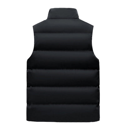 Gilet sans manches élégant doublé de fourrure pour homme