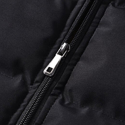 Gilet sans manches élégant doublé de fourrure pour homme