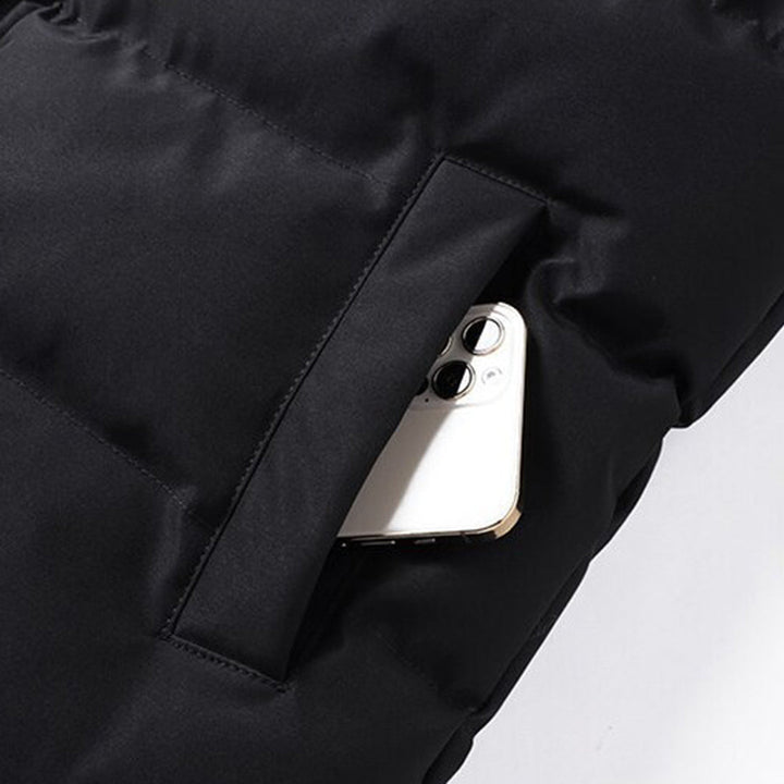Gilet sans manches élégant doublé de fourrure pour homme